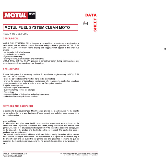 Motul Fuel System Clean Moto 200ml